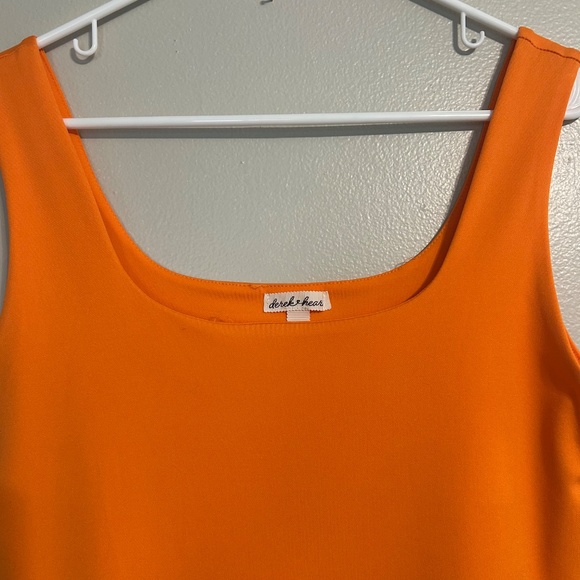 Neon Orange Bodycon Dress - Picture 2 of 5